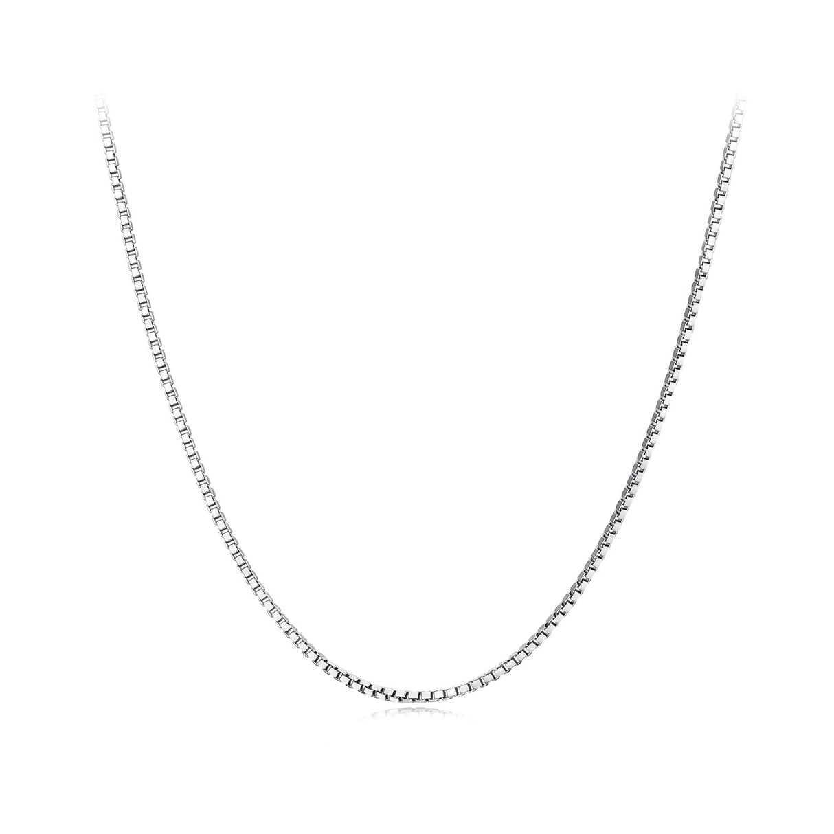 925 Sterling Silver Necklace 400mm with Platinum Plating for Women