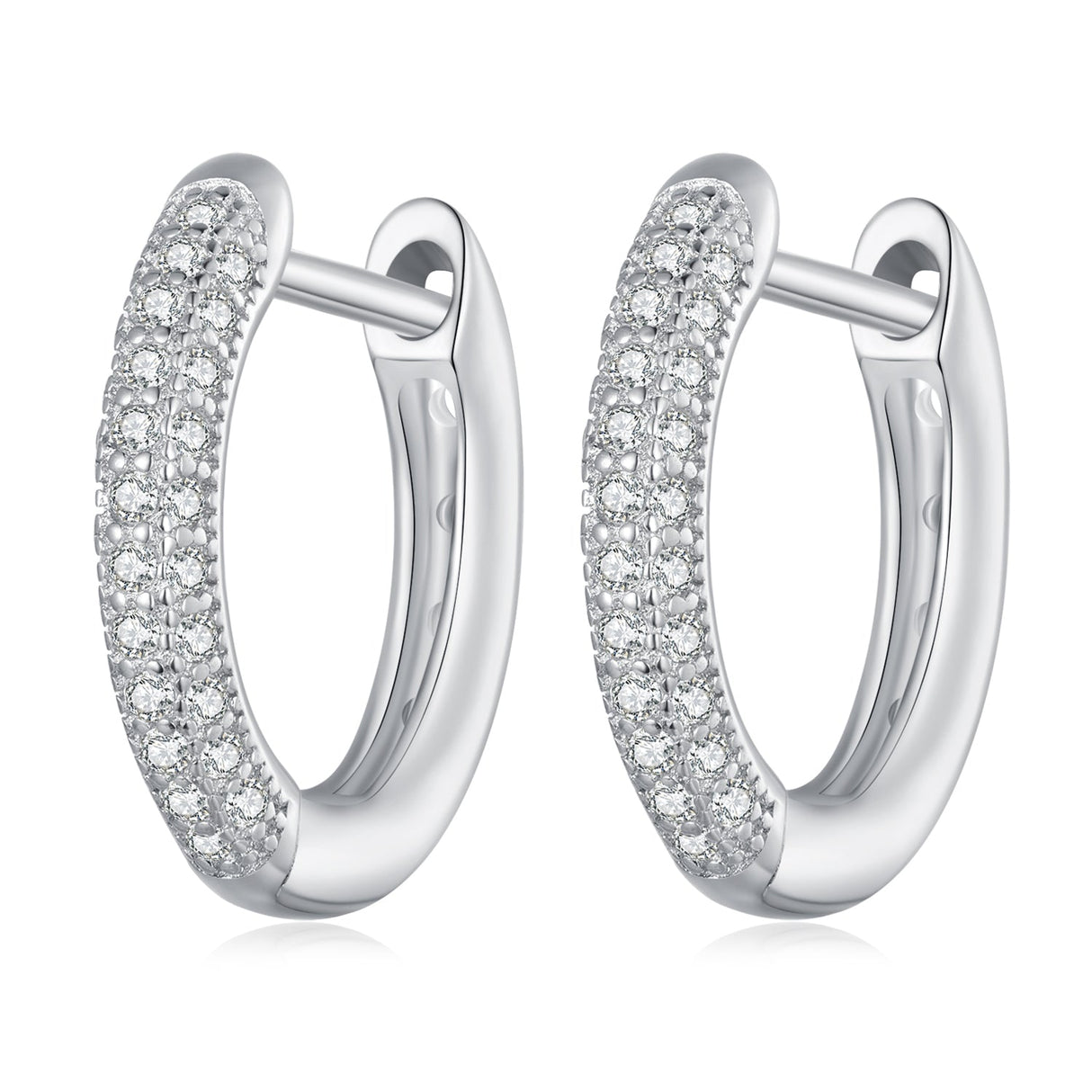 925 Sterling Silver Pavé Setting CZ Earrings for Women