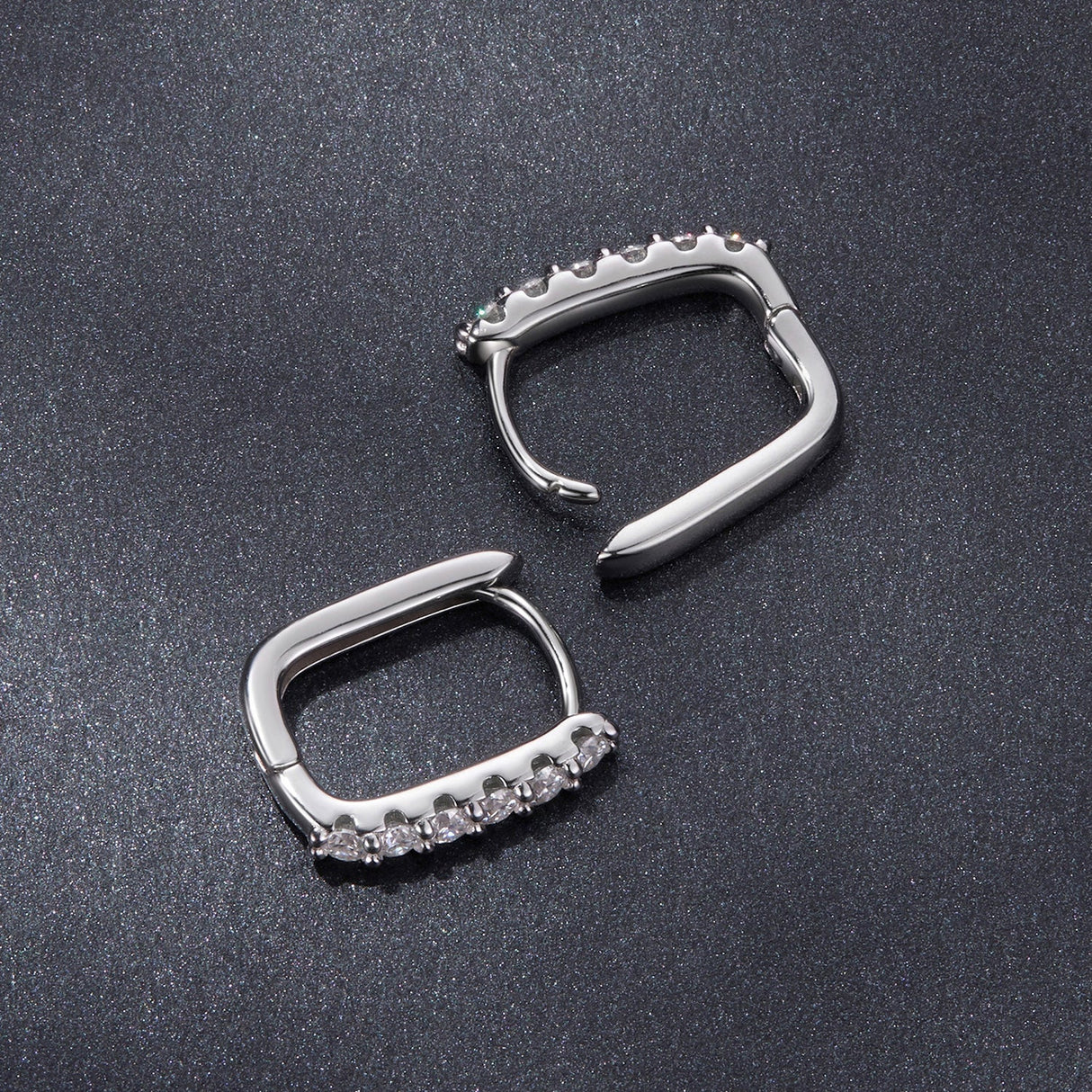 925 Sterling Silver Moissanite Earrings 1.4cm for Women