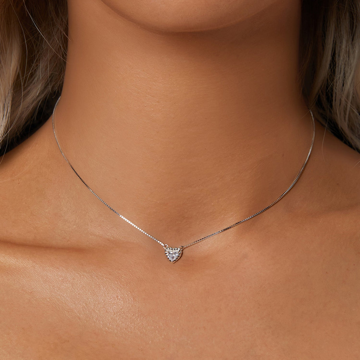 925 Sterling Silver 4mm 0.245ct Moissanite Necklace for Women