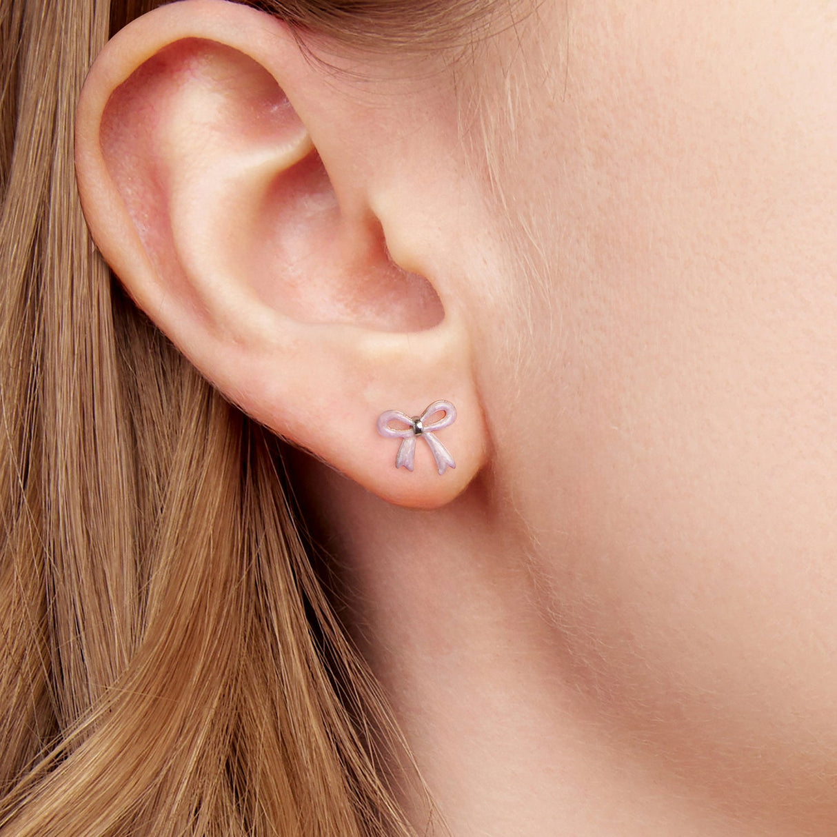 925 Sterling Silver Earrings with Enamel Process and White Gold Plating