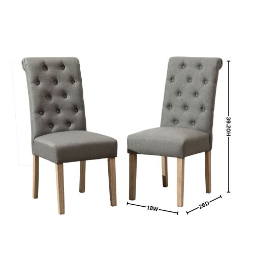 Driva 7 - Piece Dining Set with Turned - Leg Table and 6 Tufted Chairs - Dining Room Sets