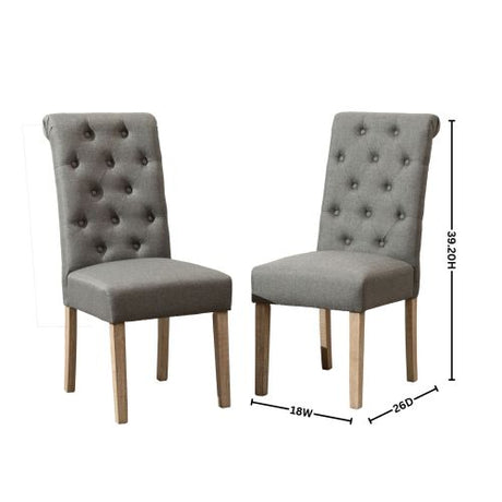 Driva 7 - Piece Dining Set with Turned - Leg Table and 6 Tufted Chairs - Dining Room Sets