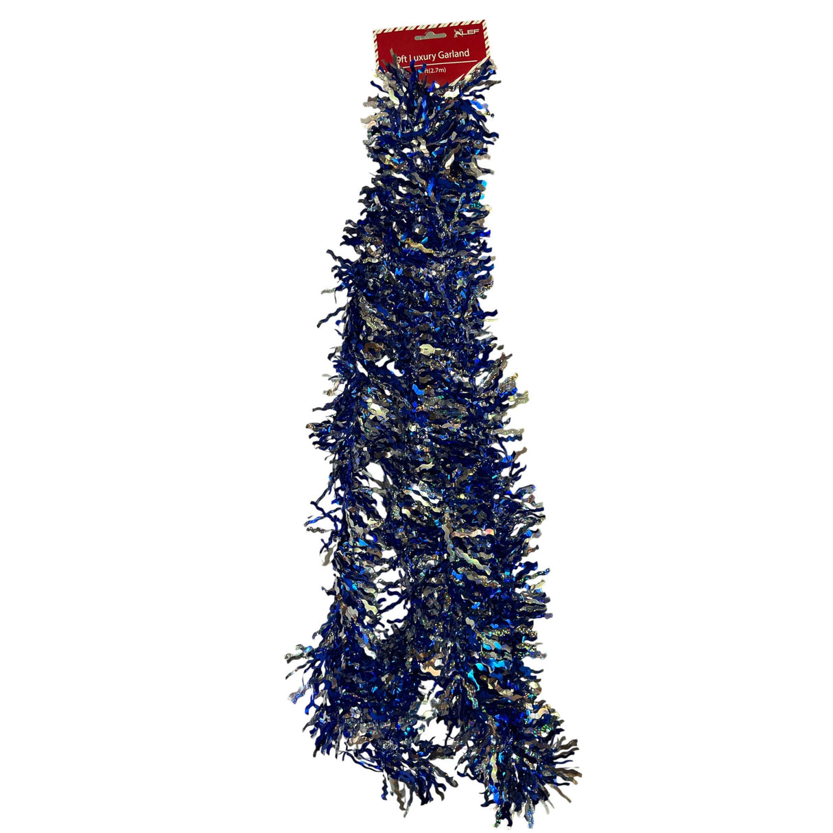 Blue and Silver Holographic Garland Wavy Cut 3ply