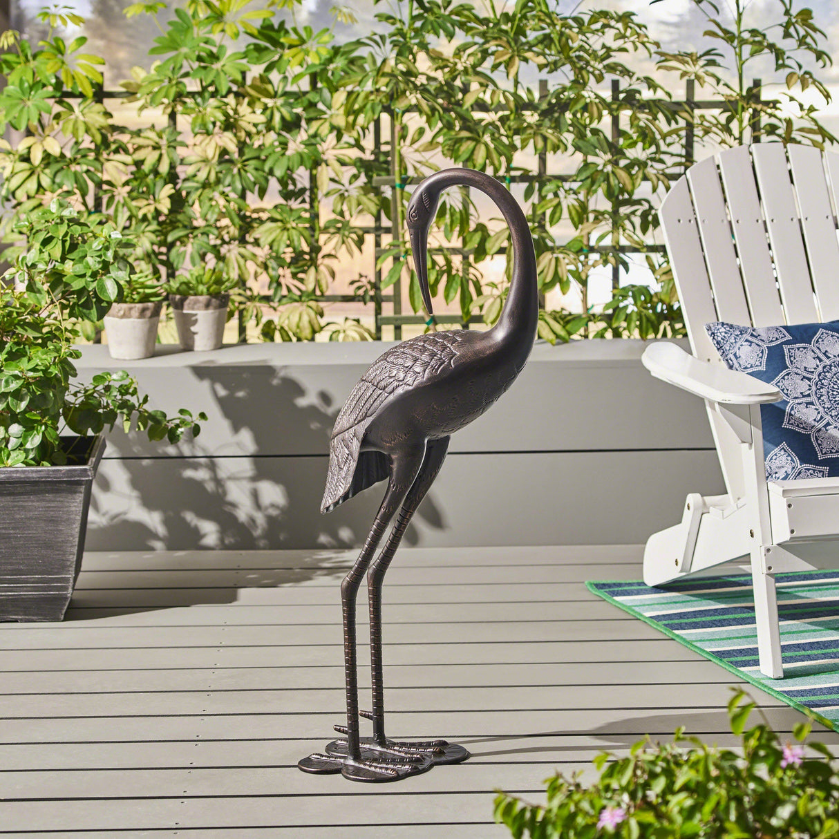 Sunny Outdoor 39 Inch Aluminum Crane, Shiny