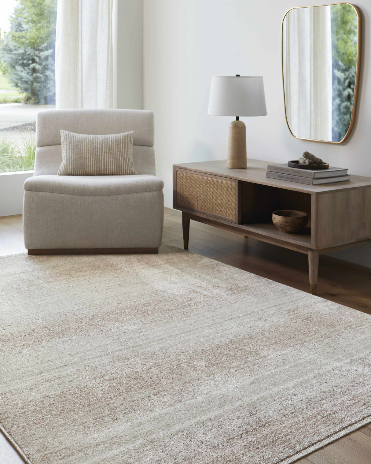 Uzima Beige Area Rug - Clearance