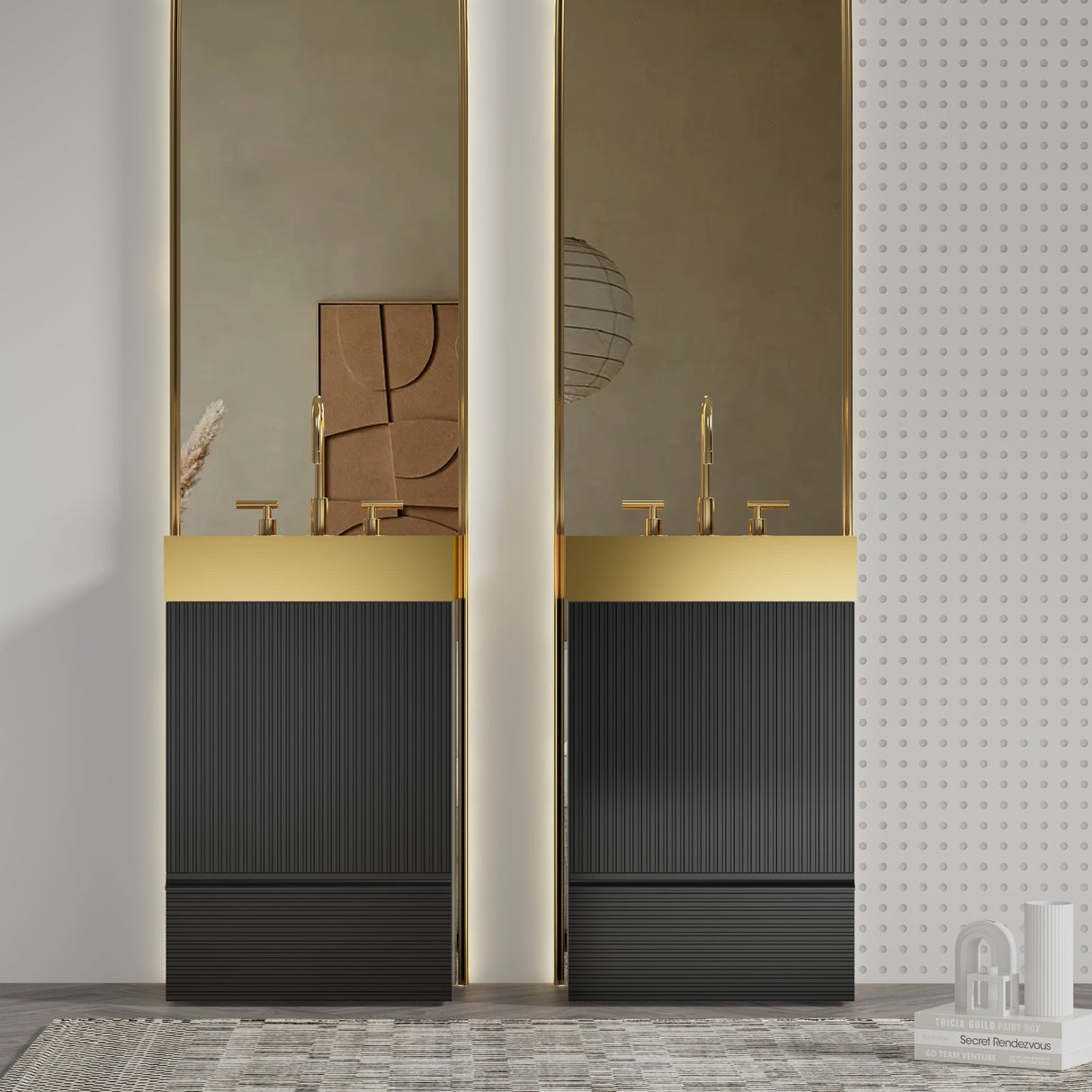 Gada 20" Striped Matt Bathroom Vanity