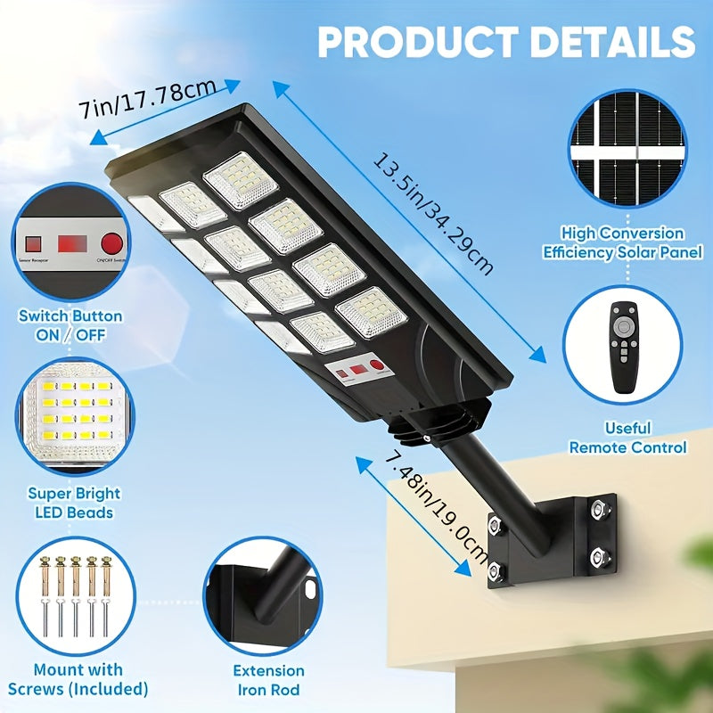 400 LED Solar Floodlights (2-Pack) Waterproof with Motion Sensor