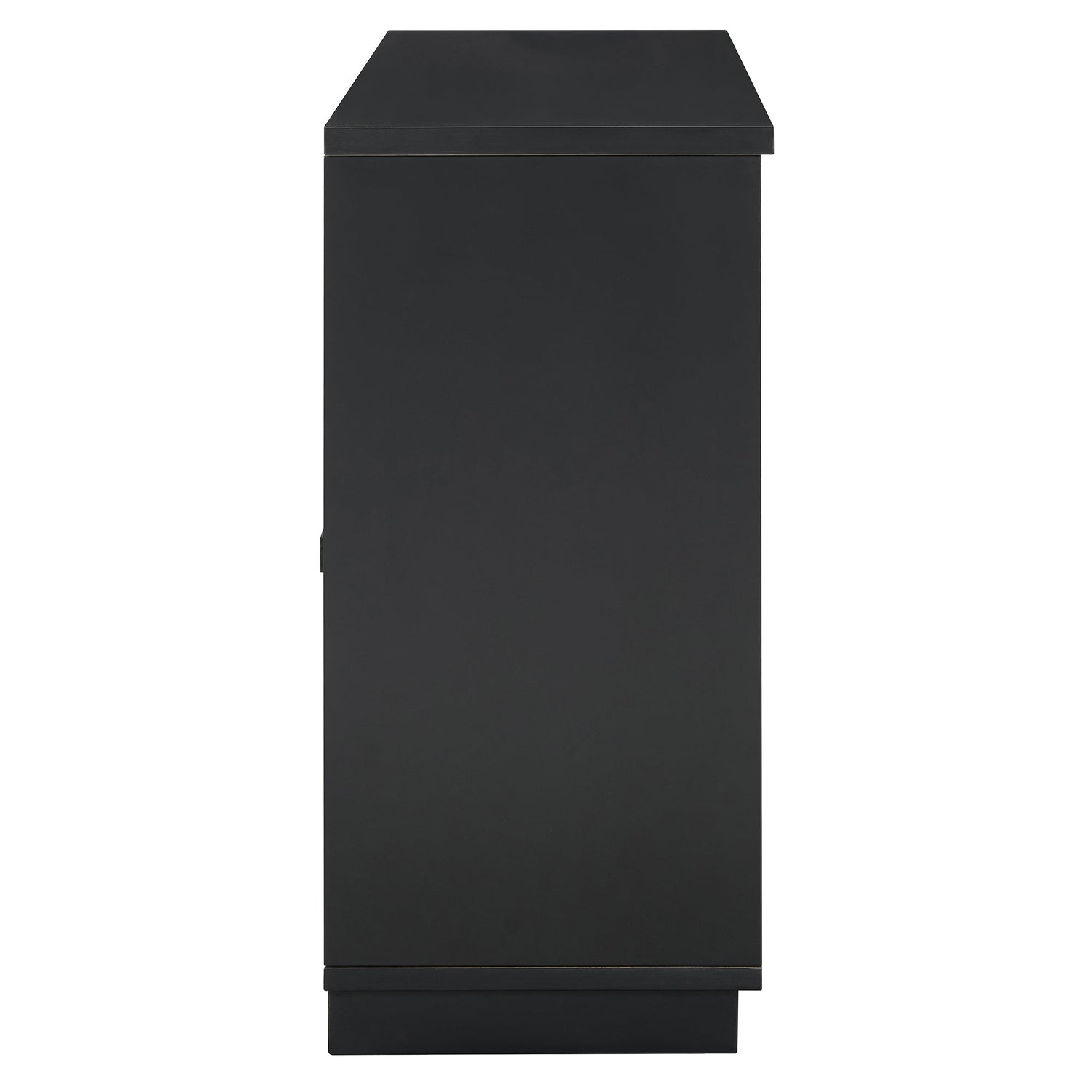 Arched Storage Cabinet with Glass Doors