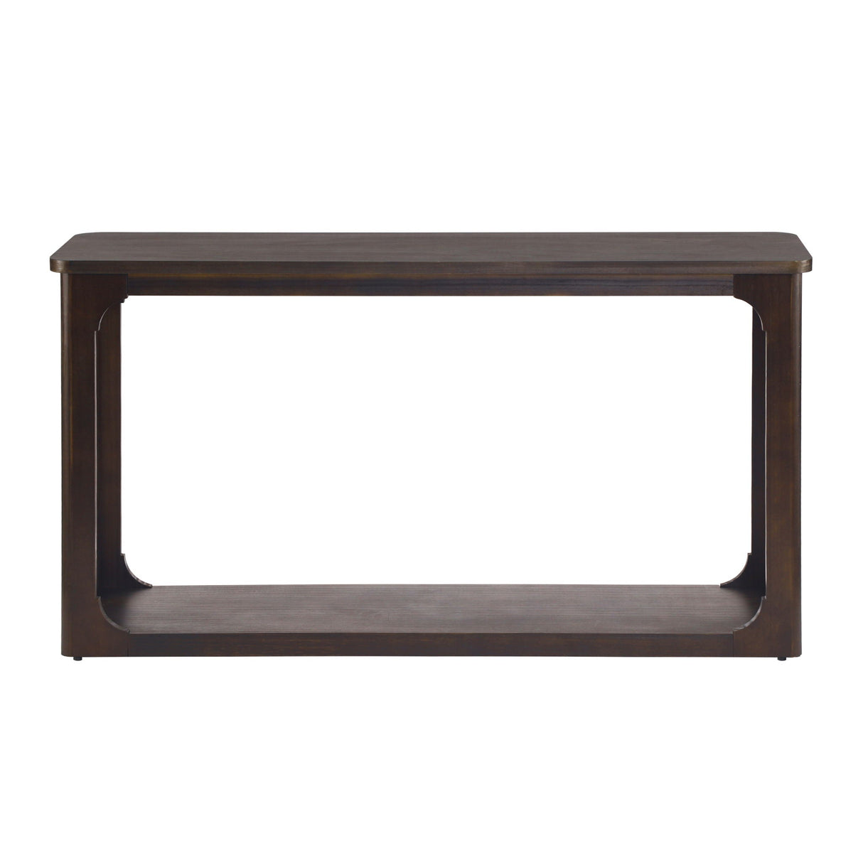 Console Table With Open Arch Cutouts For Living Room Hallway - Espresso