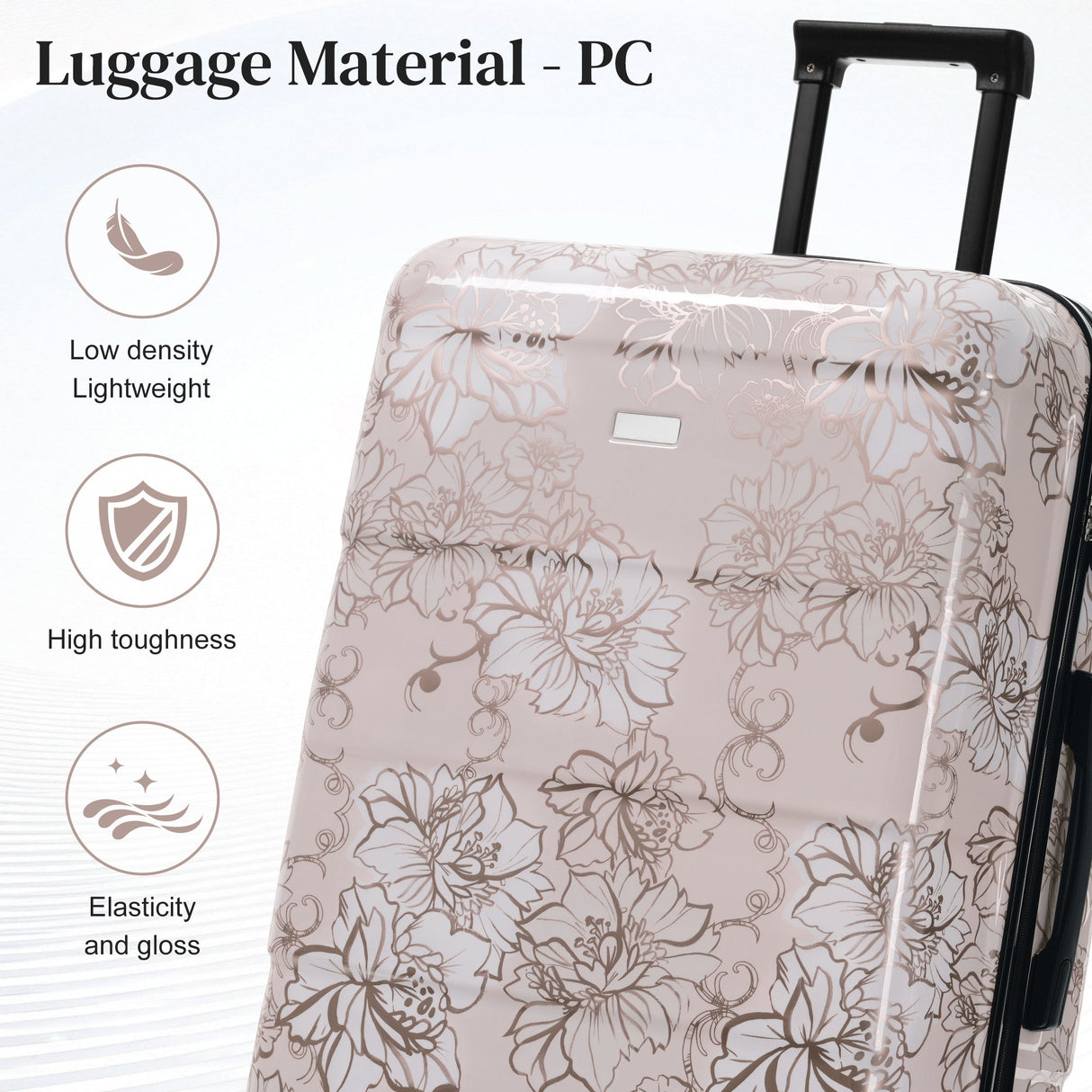 GigaTech 5-Piece PC+ABS Hardside Luggage Set