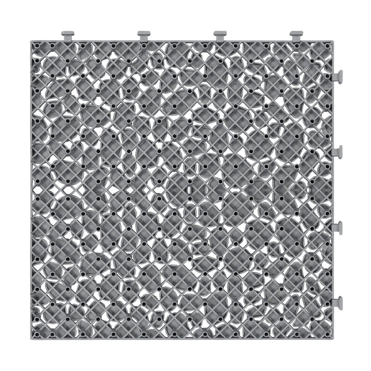 Interlocking Deck Tiles Plastic Waterproof Outdoor All Weather Anti-Slip Bathroom Shower Balcony Porch Strong Weight Capacity Upto 440 Lbs, Pebble Stone Pattern
