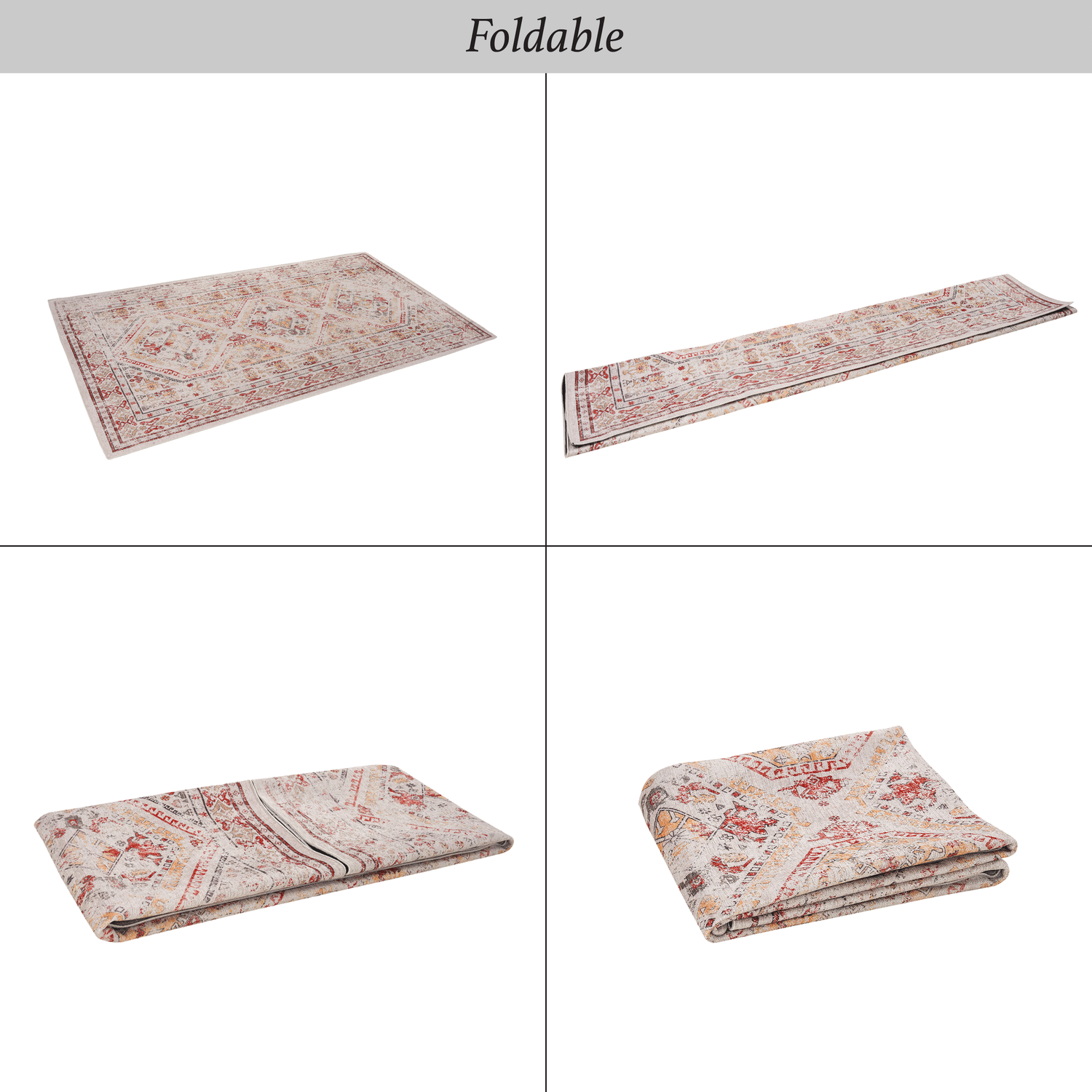 Naar Washable Area Rugs, Low-Pile, Non-Slip, Non-Shedding, Foldable, Kid & Pet Friendly