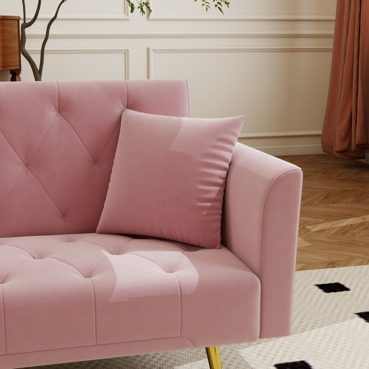 Modern Convertible 72 Inch Foldable Sleeper Sofa