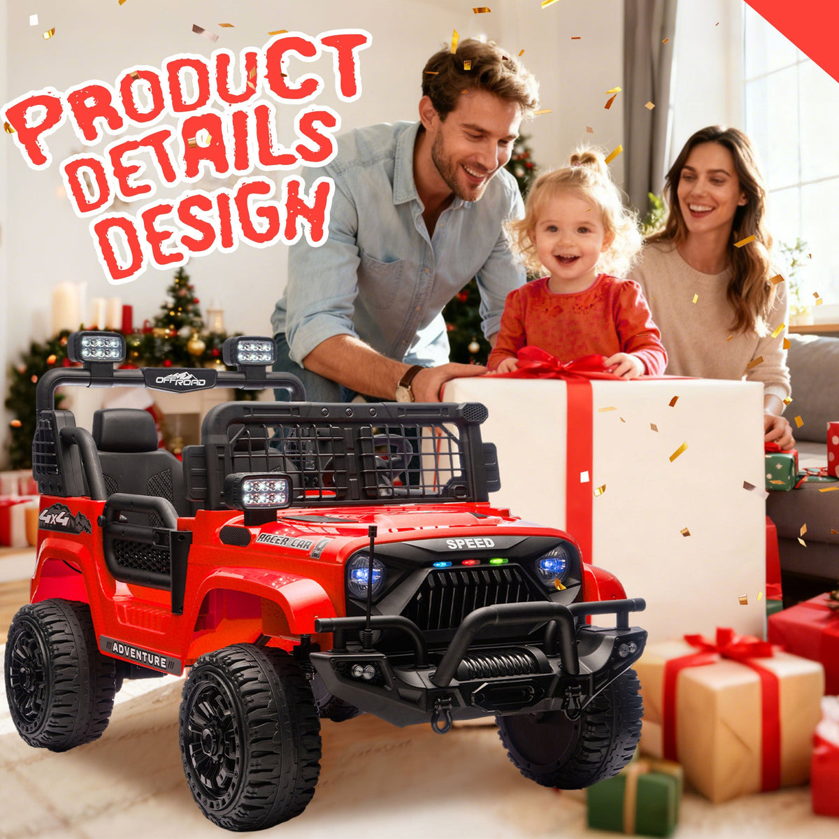 24V Two-Seater Kids Ride-On Electric Truck with Parental Control