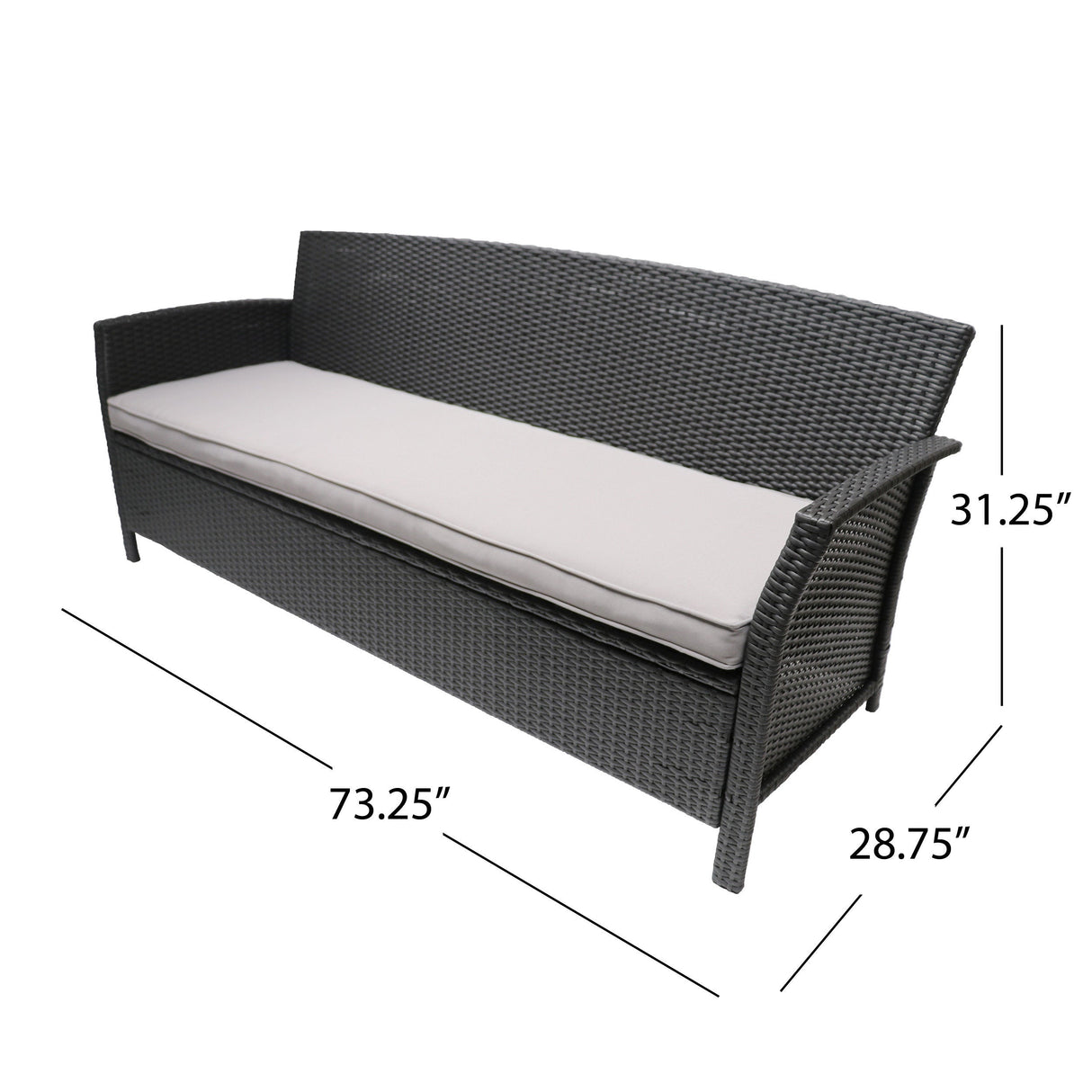 St Lucia Three-Seater Outdoor Woven Sofa