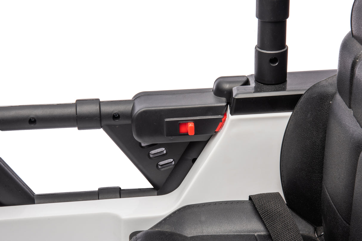 Electric Ride-On Car for Kids with Leather Seat and Four-Wheel Drive