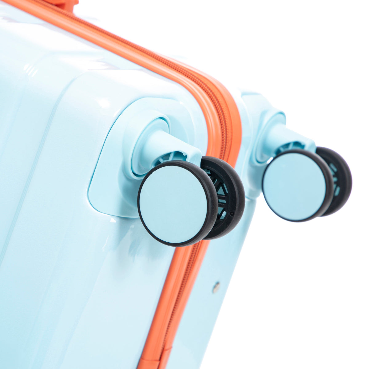 3-Piece Spinner Wheel Luggage Set with Silent Wheels - Blue Red