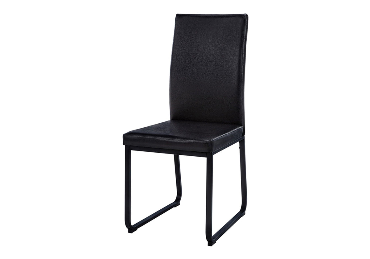 Dining Chair Side Upholstered Set of 2 - Black