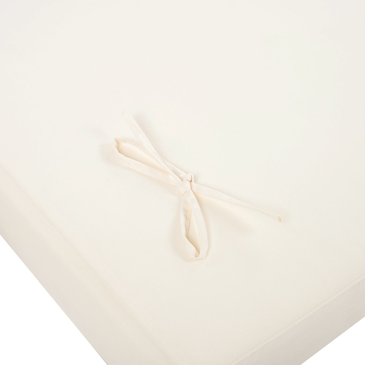 Outdoor Reclining Chair Cushion with Headrest in Beige