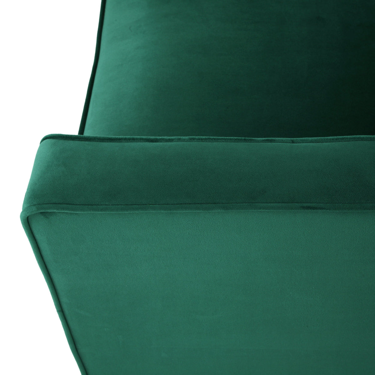 Green Velvet Upholstered Club Chair