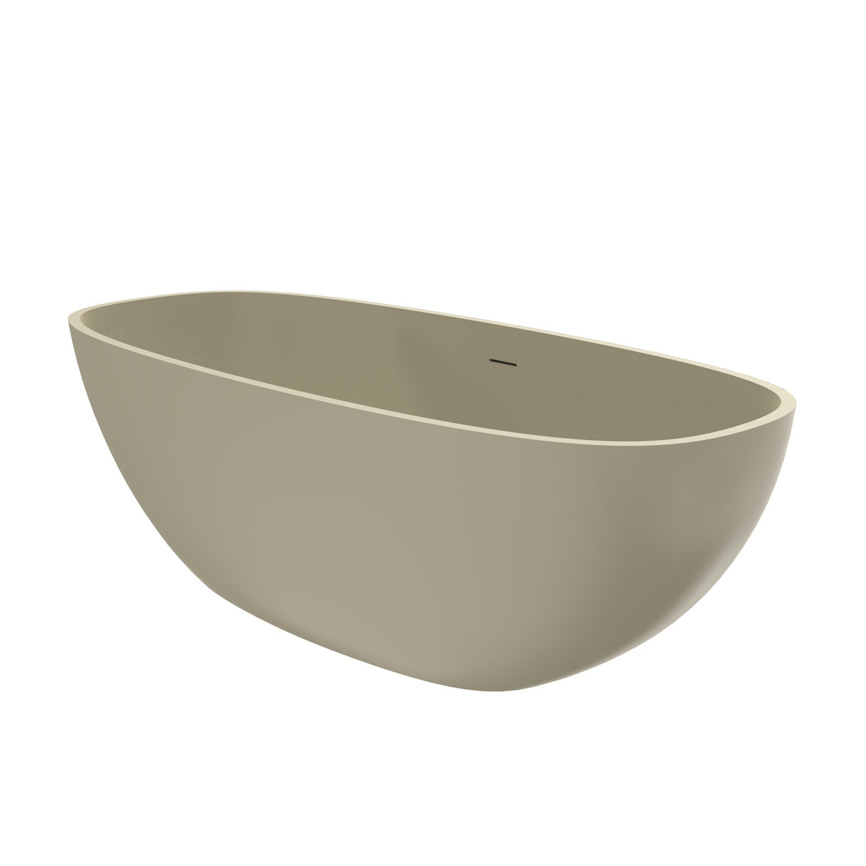 66.9 Inch Freestanding Solid Surface Soaking Bathtub