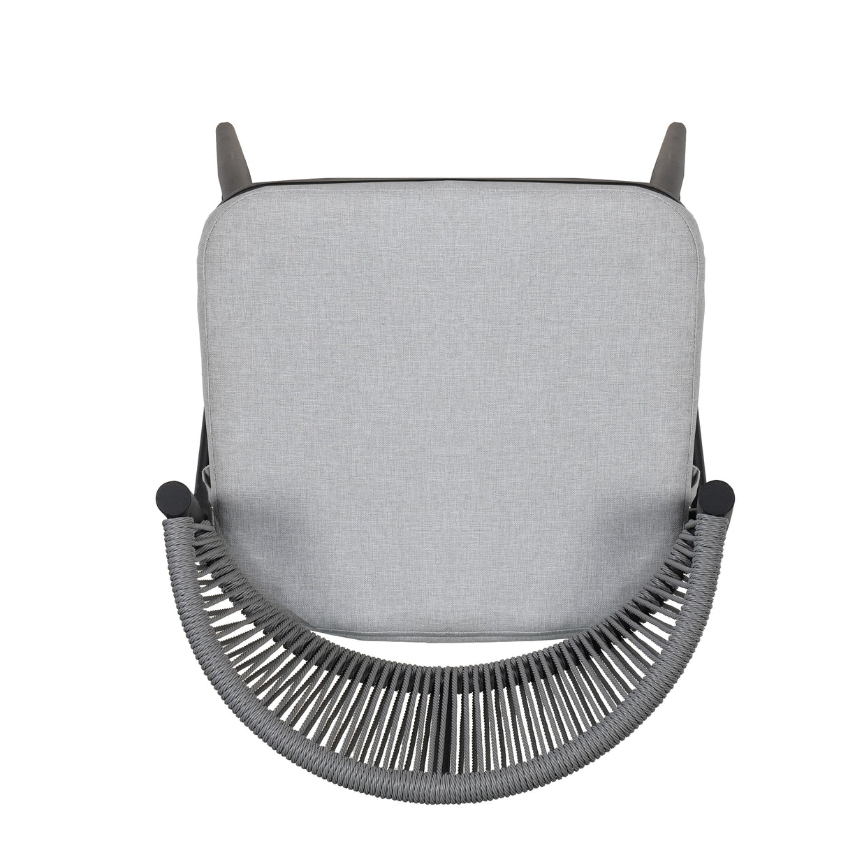 Outdoor 26' Counter Height Metal Frame Counter Stools with Scallop-shaped Backrest & Water-resistant Cushions, Set of