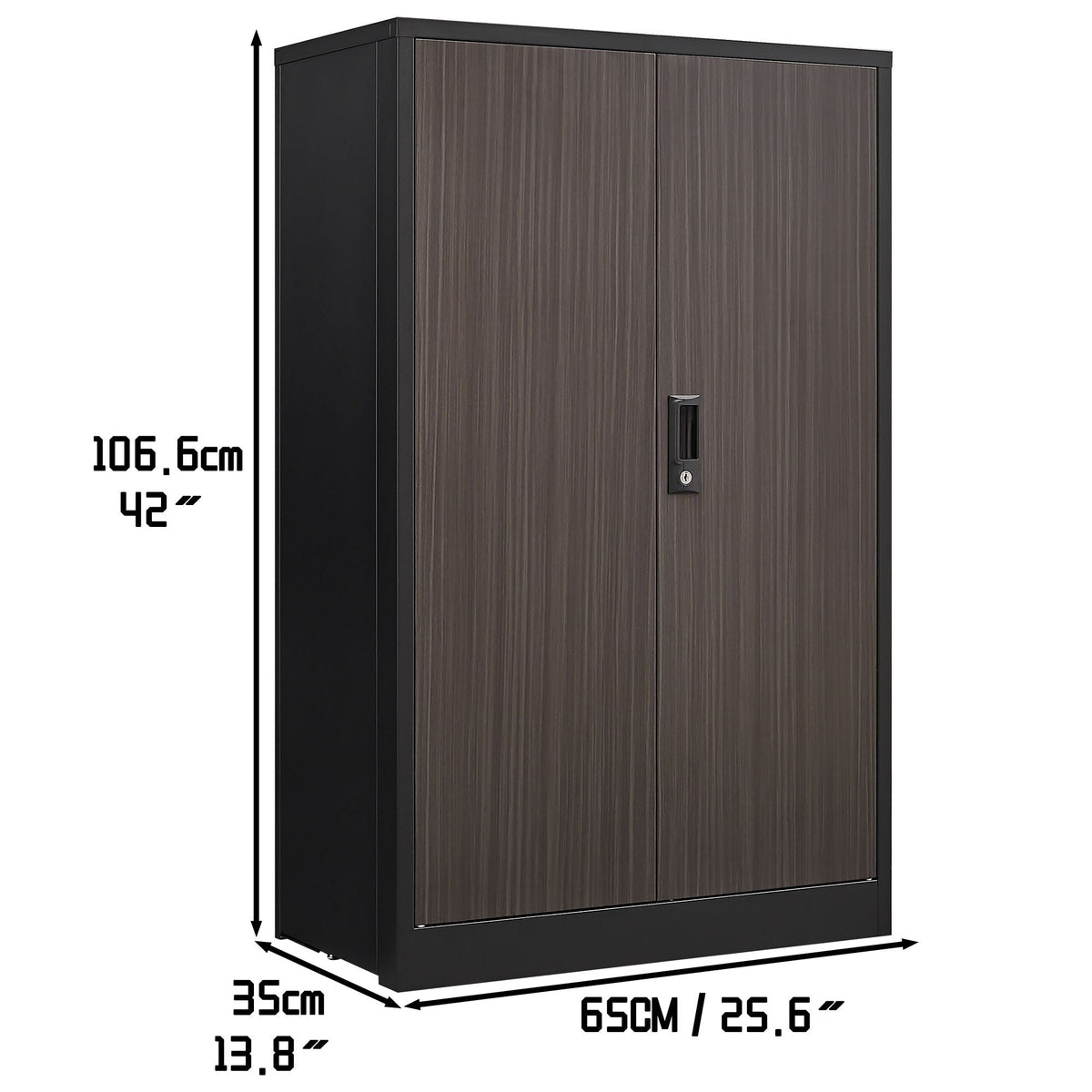 Metal Storage Cabinet With Locking Doors And Adjustable Shelf, Folding Filing Storage Cabinet, Folding Storage Locker Cabinet For Home Office, School, Garage