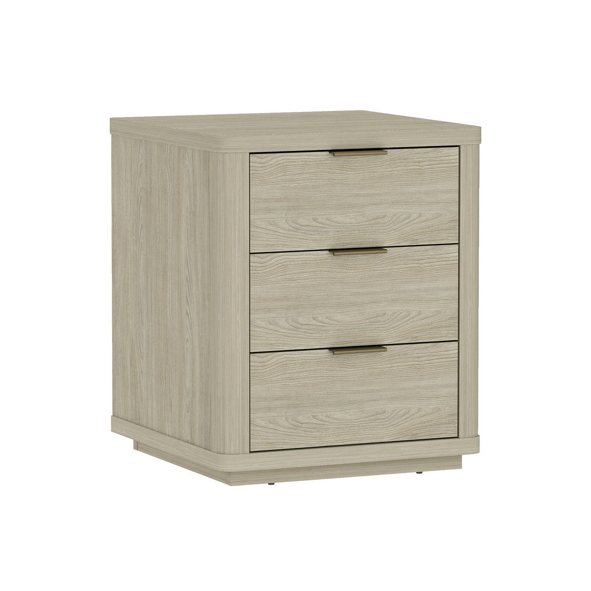 Evelyn - Nightstand With 3 Drawers, Smooth Rounded Edges