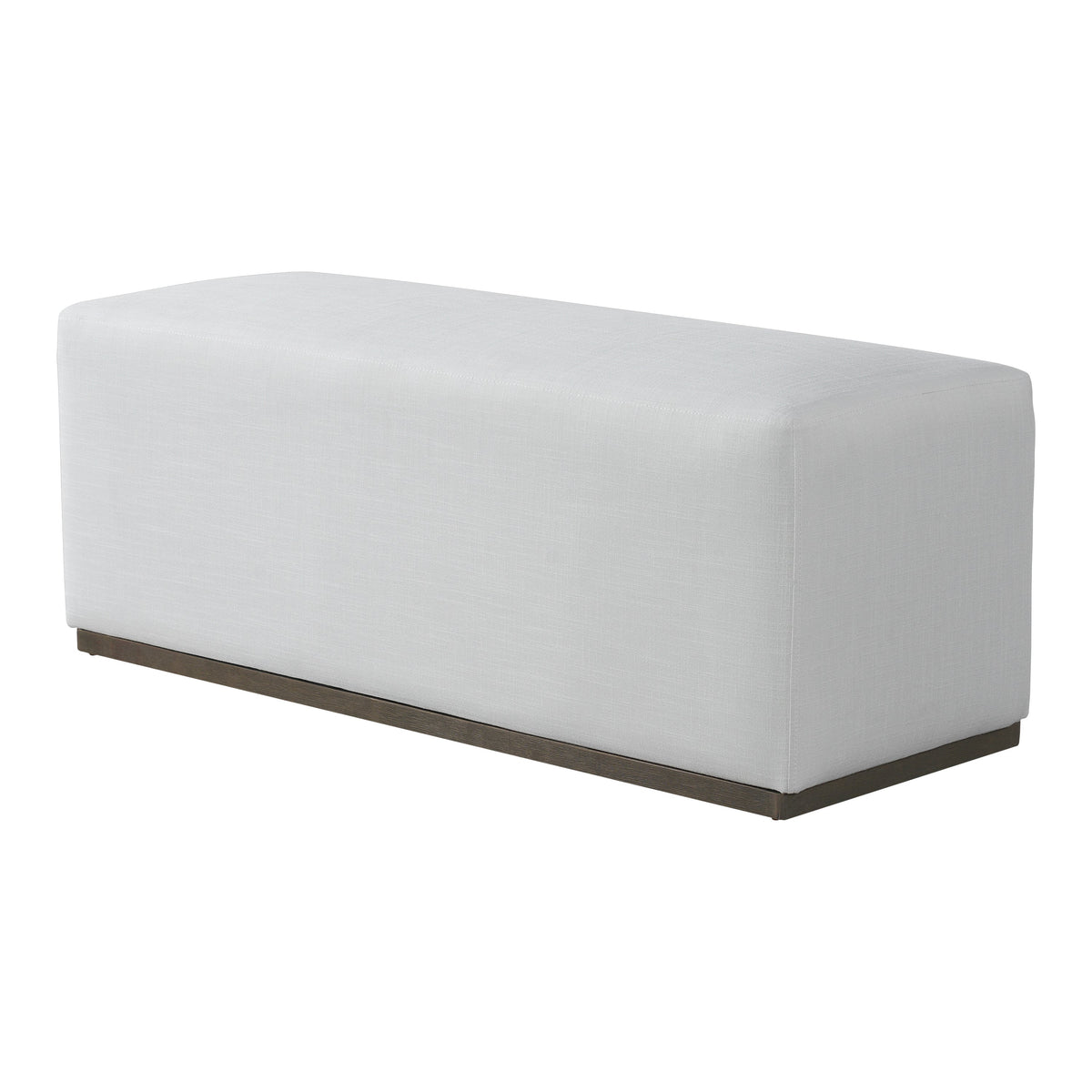 Simple and Elegant Footstool Bench with Soft Fabric Upholstery - Bedroom & Living Room