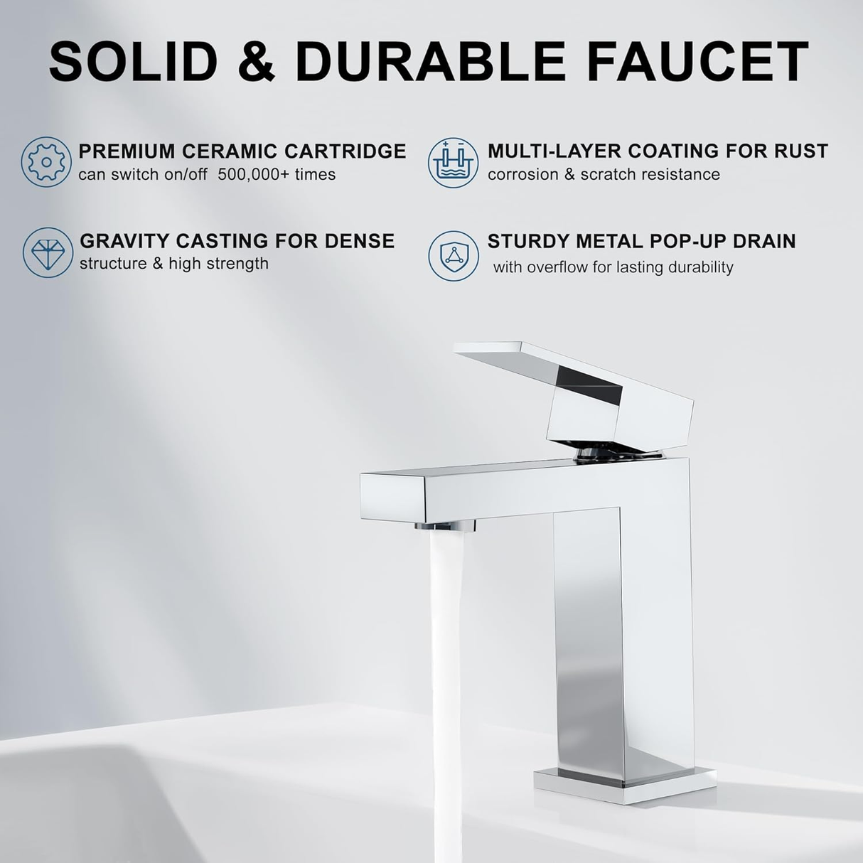 Modern Chrome Bathroom Sink Faucet