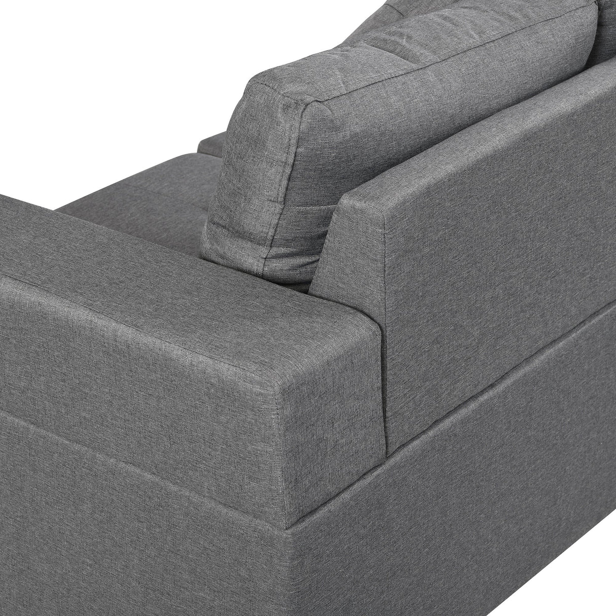 Modern Sectional Sofa Set with L Shape Chaise Lounge and Cup Holders