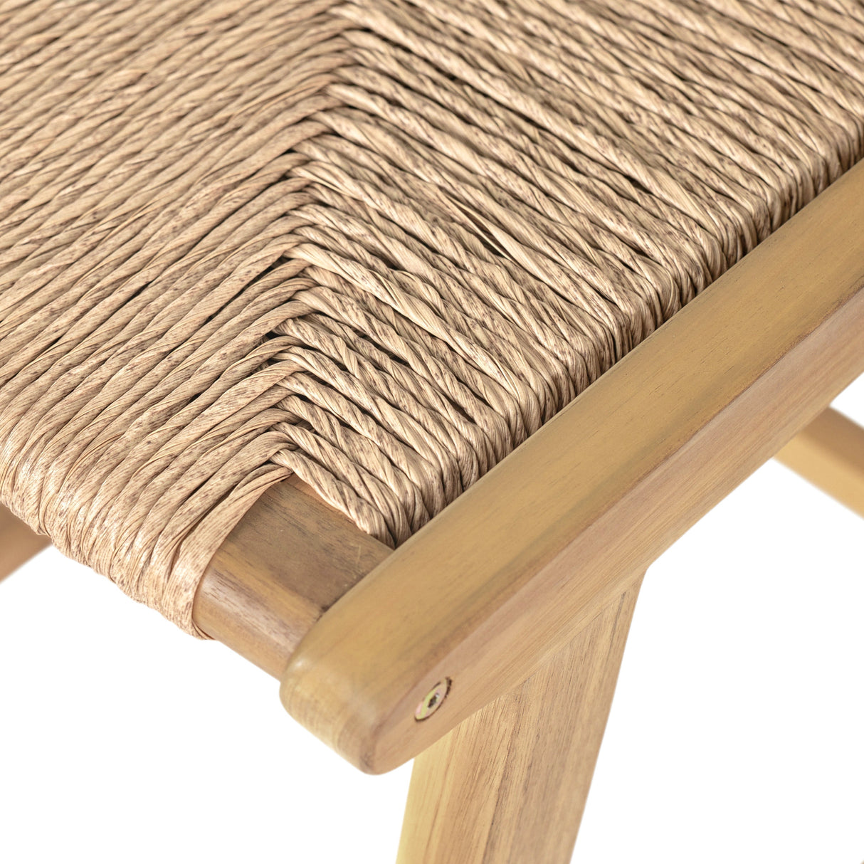 Acacia Wood Outdoor Armless Barstool - Light Teak