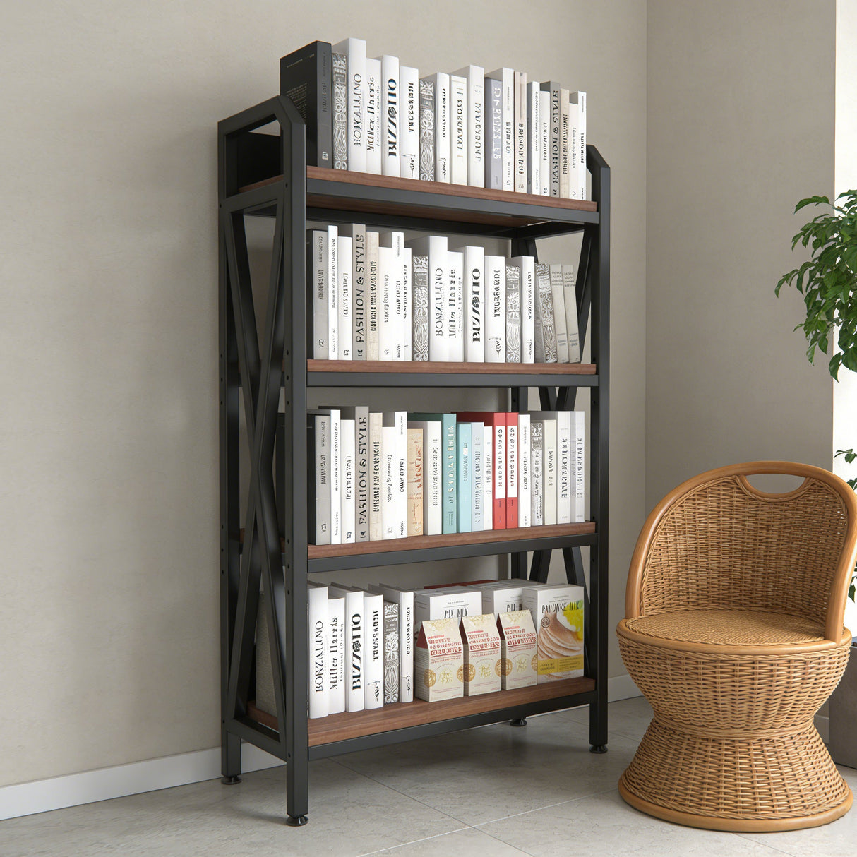 56.30'' Bakers Rack with 4-Level Storage Shelves