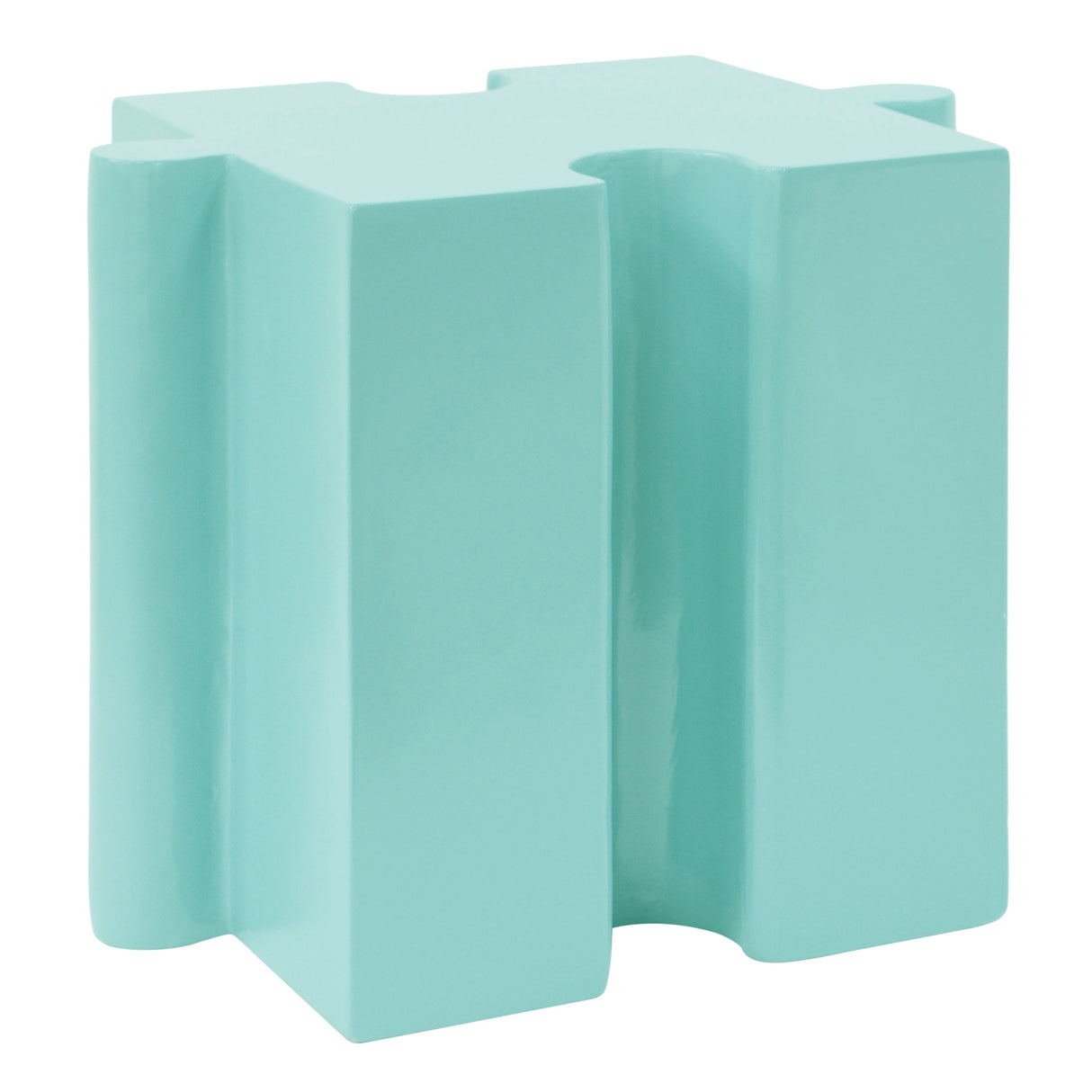 3-Piece Artistic Puzzle Table Set, Modular MGO Side Tables with Interlocking Design