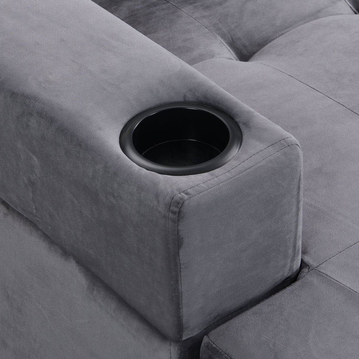 Modern Sectional Sofa Set with L-Shape Chaise Lounge