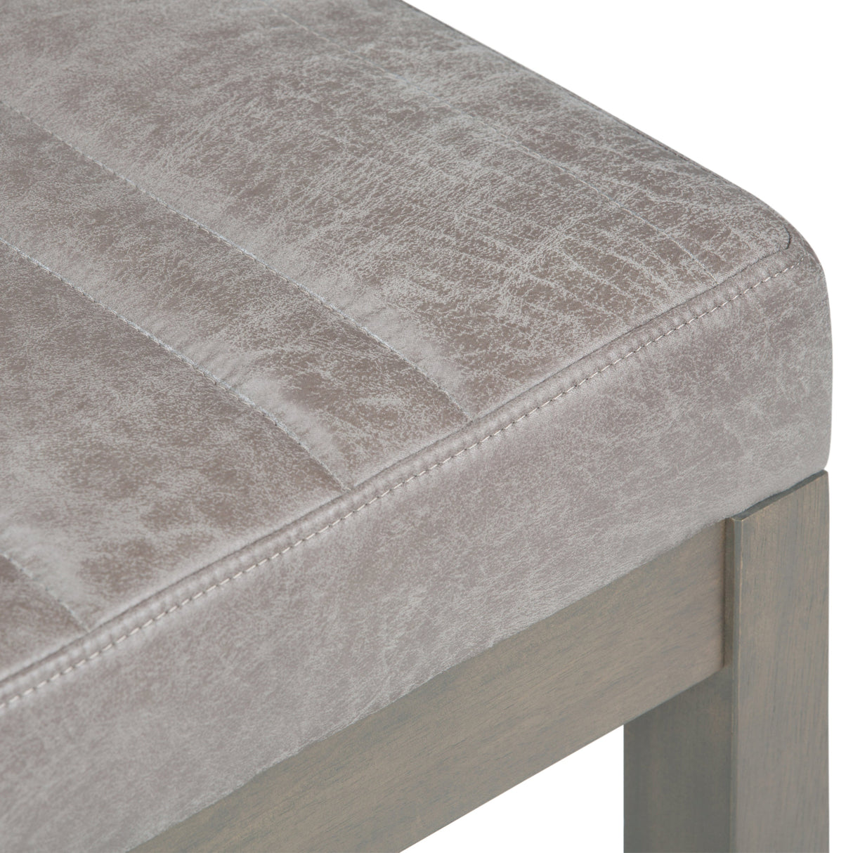 Casey Ottoman Bench - Distressed Grey Taupe