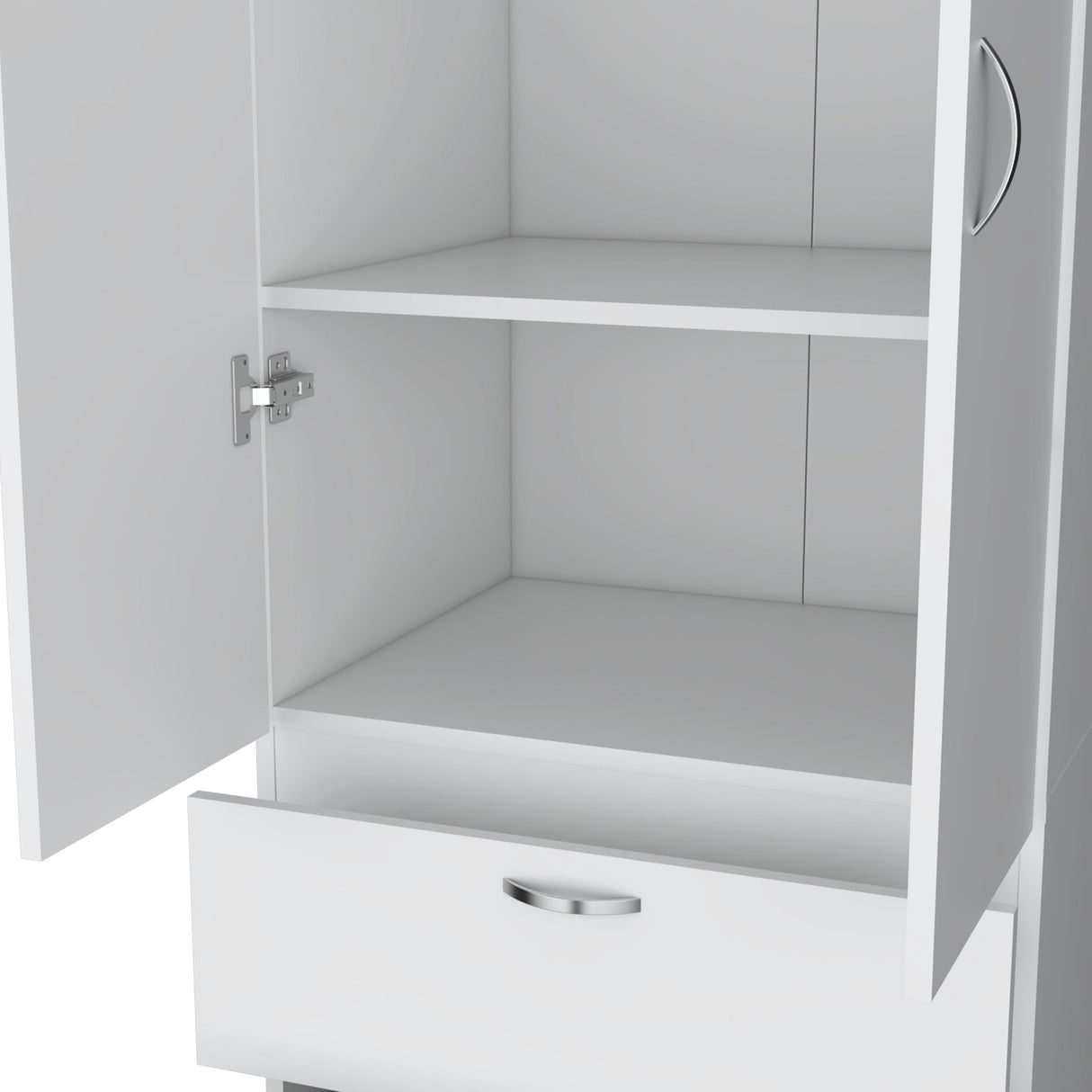 Armoire Wardrobe 76" H, Hanging Rod, 2 Drawers, 1 Shelf