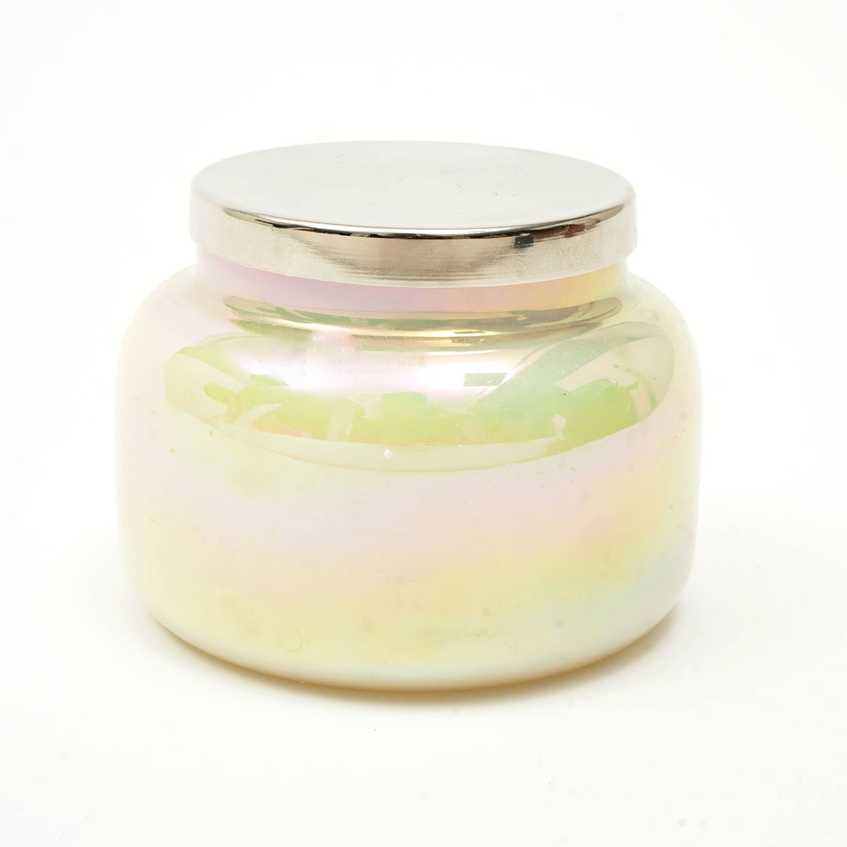 Scented Wax Candle Jar with Lid in Pastel Yellow