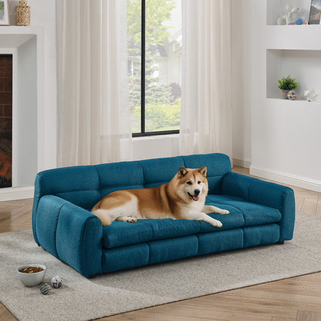 Soft-and-Comfortable-Pet-Bed-for-Big-and-Oversized-Dogs-Dark-Blue-Pet-Bed