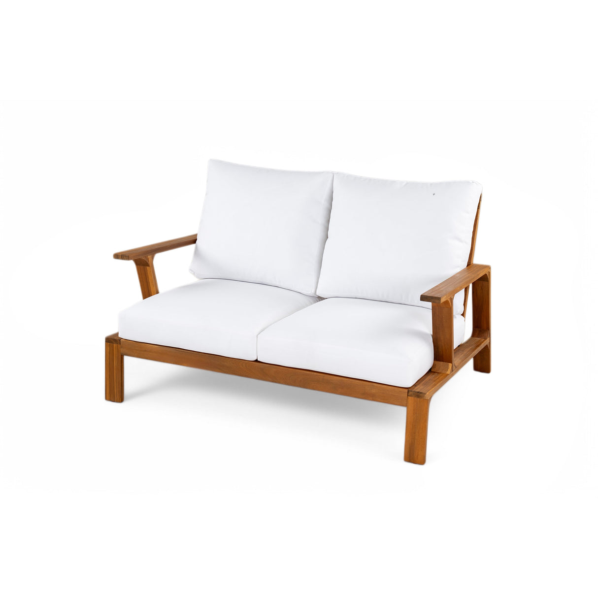 Acacia Wood Outdoor Sofa Set for 4 with Cushions and Coffee Table