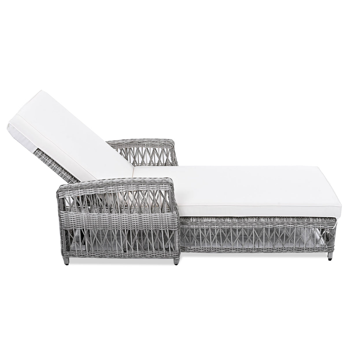 GO Outdoor Long Reclining Chaise with Cushions