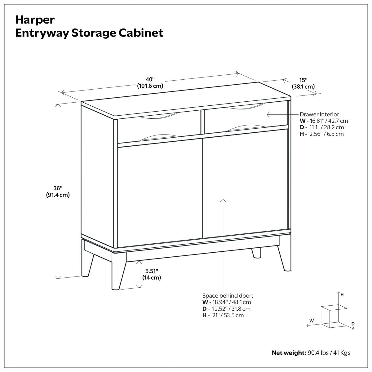 Harper - Entryway Storage Cabinet - Walnut Brown