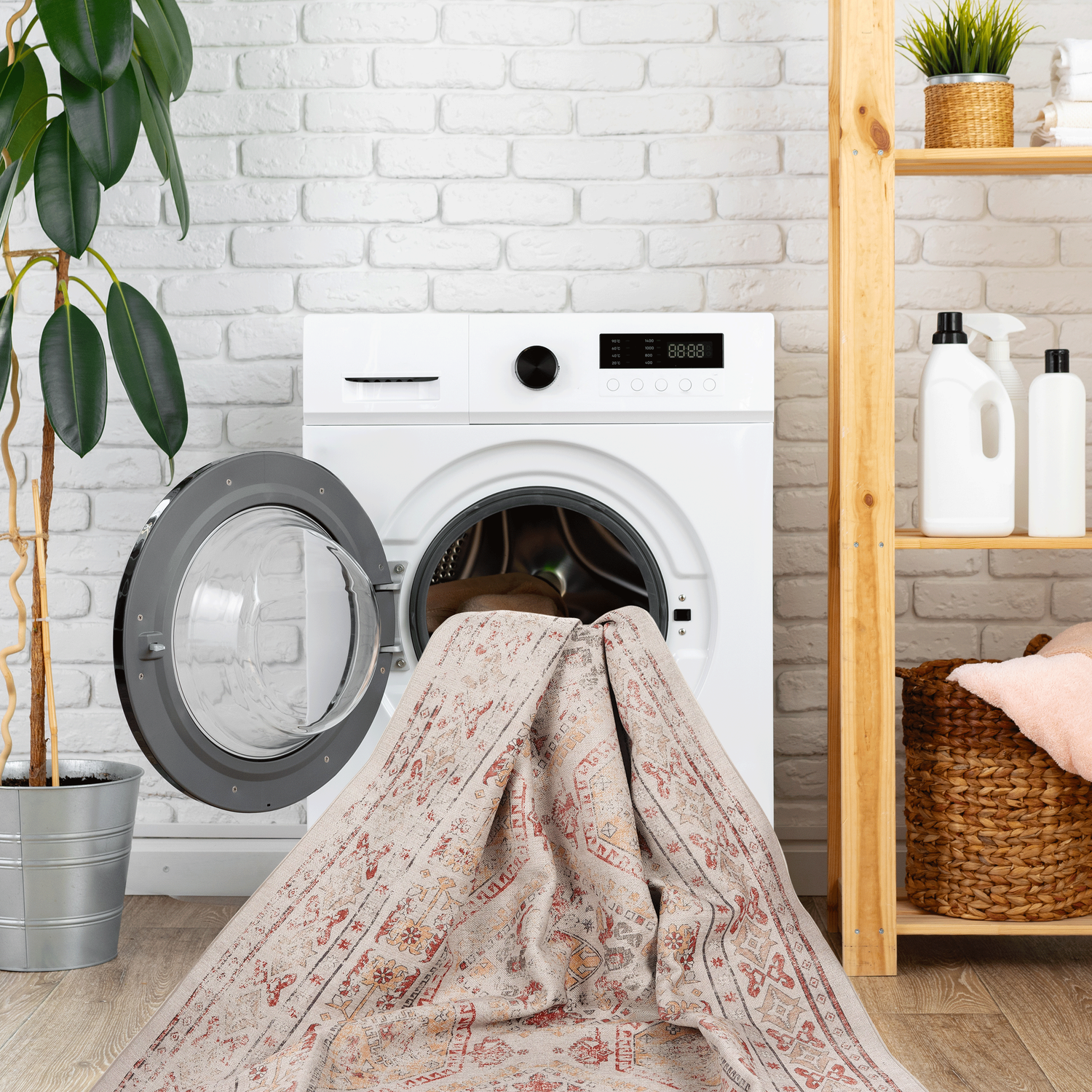 Naar Washable Area Rugs, Low-Pile, Non-Slip, Non-Shedding, Foldable, Kid & Pet Friendly