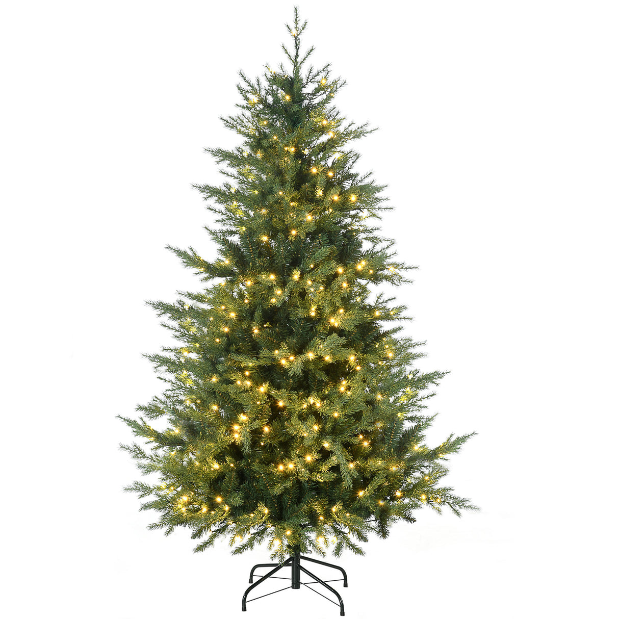 6ft Tall Prelit Artificial Christmas Tree, 8 Light Modes