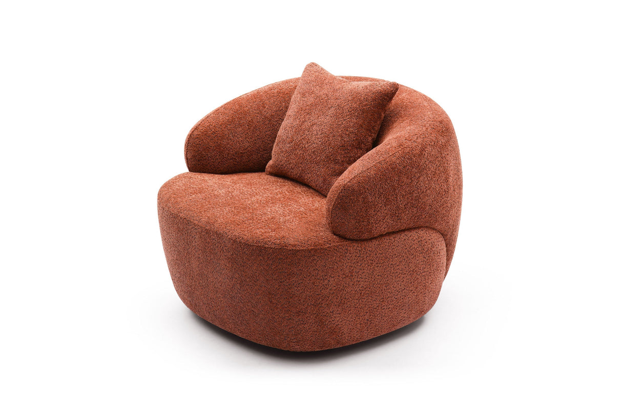 360° Swivel Mid Century Modern Curved SofaOrange