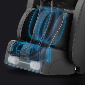 Black Zero Gravity Shiatsu Massage Chair with SL-Track and Bluetooth