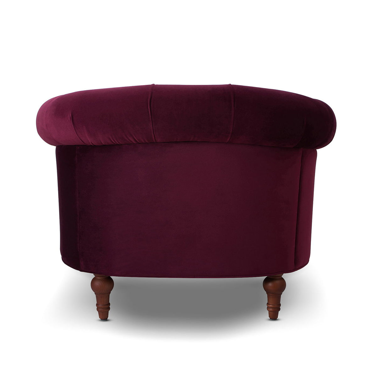Victorian Tufted Upholstered Accent Chair with Nailhead Trim - Dark Red, Blue, or Pink