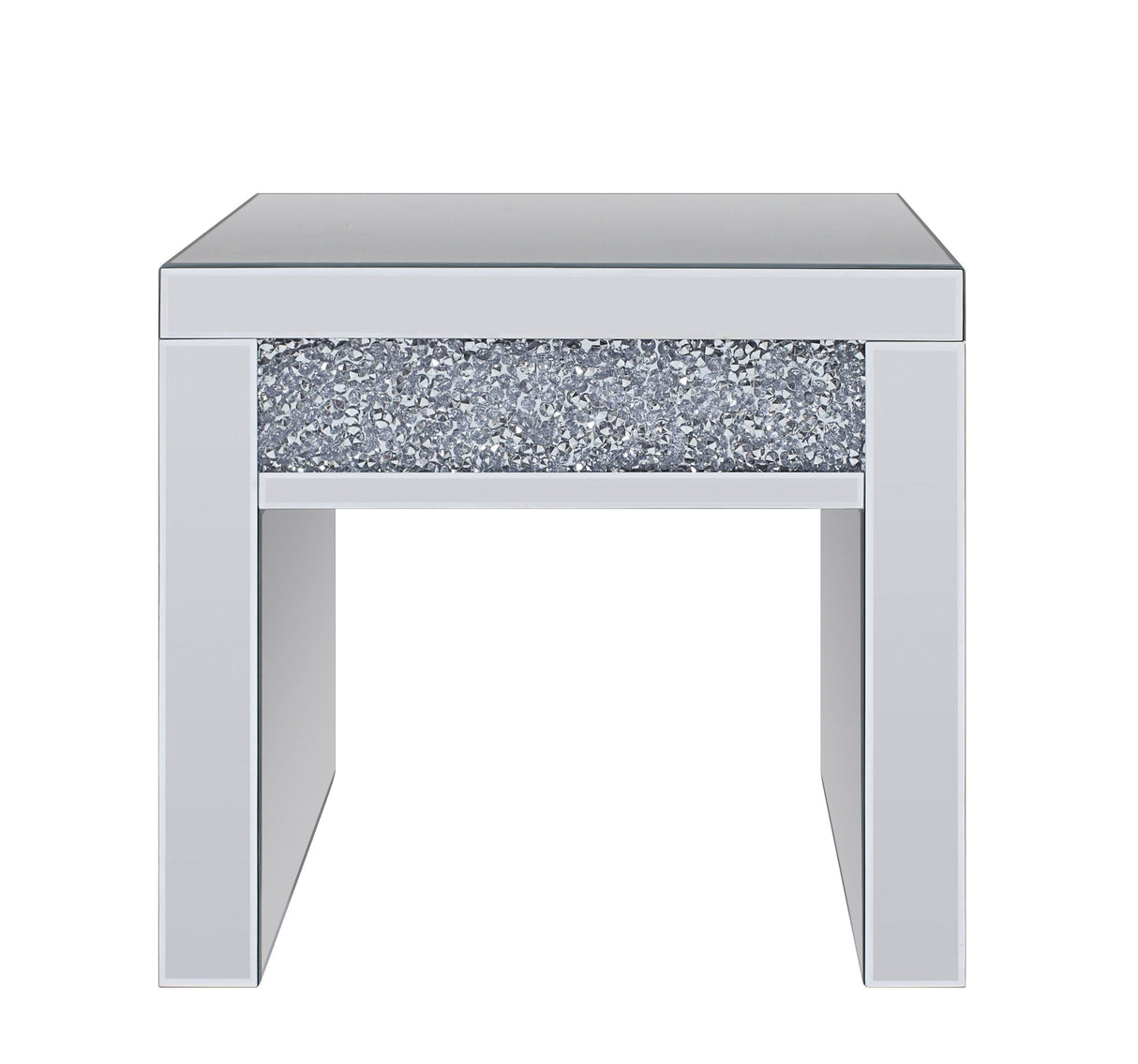Noralie Mirrored & Faux Diamonds End Table