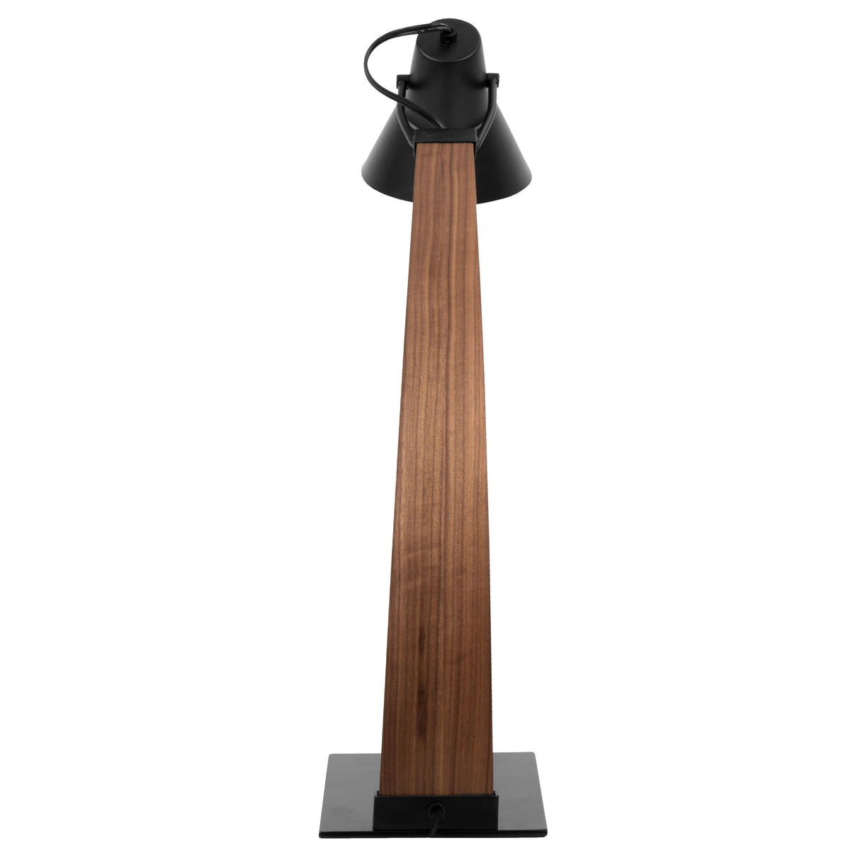 Noah Mid-Century Modern Table Lamp in Walnut and Black